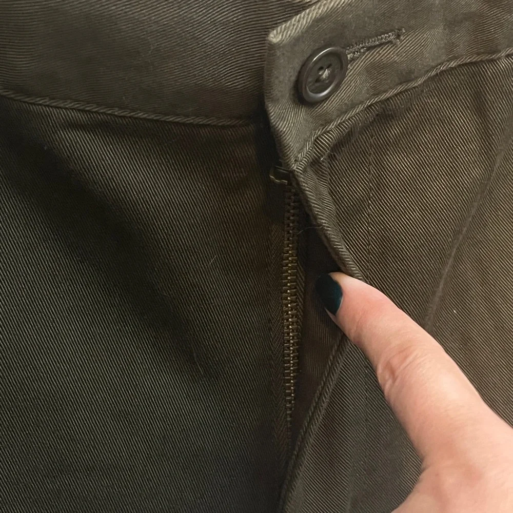 J. Crew Classic Fit Men's Olive Dark Green Ankle Trouser Pants sz 35